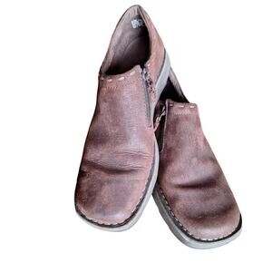 Timberland Women 8.5 Medium Brown Genuine Leather Suede Smart Loafers Shoes